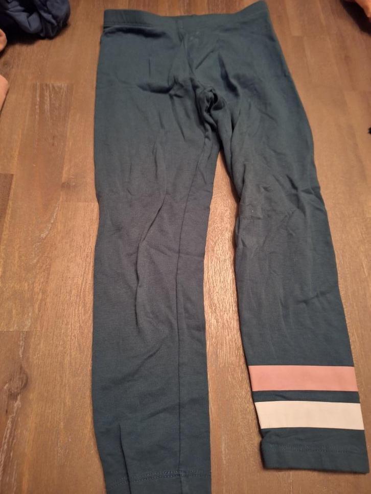 Palomino legging maat 128, groen, roze, witte streep op pijp, Kinderen en Baby's, Kinderkleding | Maat 128, Zo goed als nieuw
