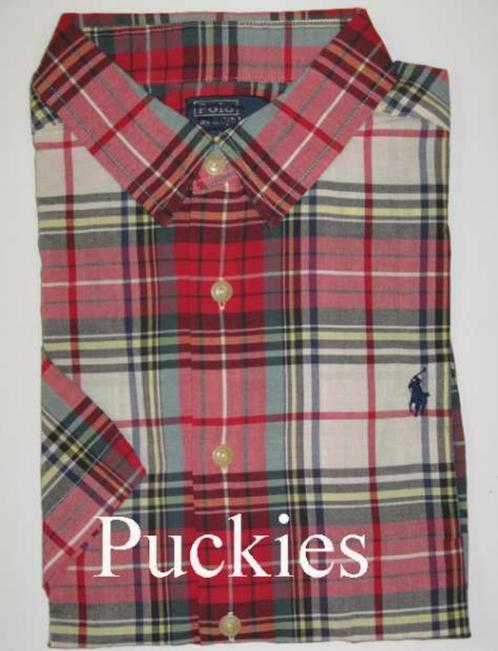 Geruit Ralph Lauren overhemd s/s maat 140/146 *NIEUW (9709), Kinderen en Baby's, Kinderkleding | Maat 140, Nieuw, Jongen, Overhemd of Blouse