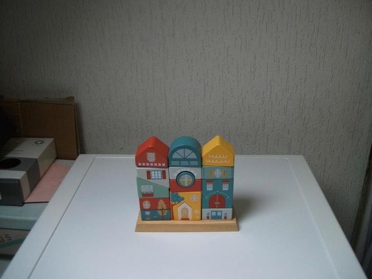Stapelhuisje, Kinderen en Baby's, Speelgoed | Houten speelgoed, Gebruikt, Ophalen of Verzenden