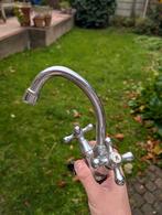 Vintage Chroom Wastafelkraan, Doe-het-zelf en Verbouw, Sanitair, Ophalen, Gebruikt, Chroom, Kraan