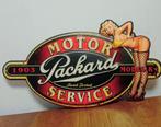 Packard motor service pinup reclamebord van metaal wandbord, Nieuw, Ophalen of Verzenden