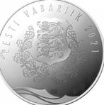Estland 8 euro, 2021 zilver munte Pärnu, Verzenden, Losse munt, Estland, 2 euro