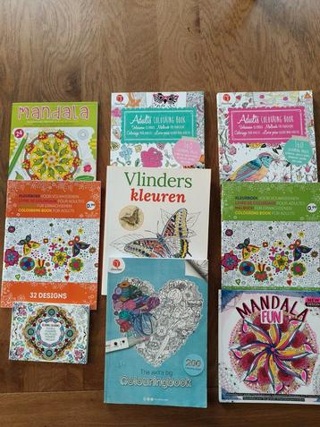 9 kleurboeken voor volwassenen!  beschikbaar voor biedingen