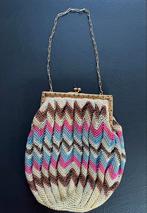 Prachtig gebreide Gobelin stijl vintage tas, Verzenden, Dames