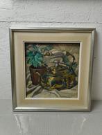 Stilleven 19e eeuws met verborgen portret schilderij, Ophalen of Verzenden