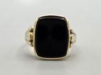 Gouden Vintage heren zegelring met onyx. 2026/87., 20 of groter, ., Zwart, Ophalen of Verzenden