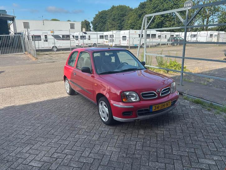 Nissan Micra 1.0 3D 2002 Rood - Nieuwe apk, Auto's, Nissan, Particulier, Micra, Radio, Benzine, C, Hatchback, Handgeschakeld, Origineel Nederlands