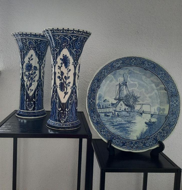 Delfsblauw Boch made for Royal Sphinx, Antiek en Kunst, Antiek | Wandborden en Tegels, Ophalen of Verzenden