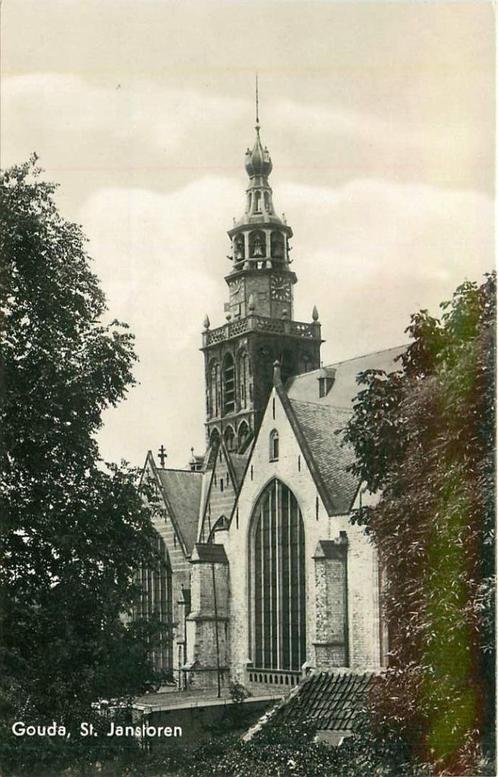 (381-313-015) Gouda St. Janstoren, Verzamelen, Ansichtkaarten | Nederland, Zuid-Holland, Voor 1920, Verzenden