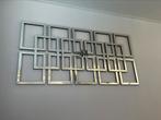 Geometrische Wanddecoratie/Spiegel Zilver eric kuster style, Ophalen of Verzenden, Zo goed als nieuw