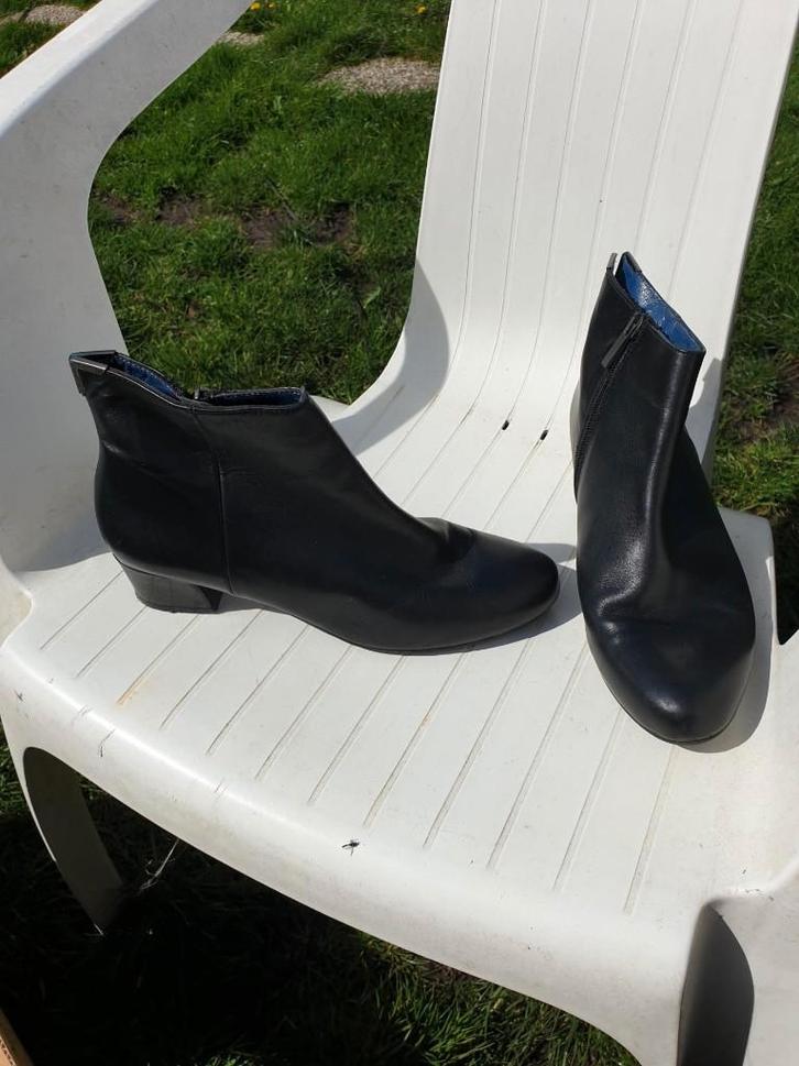 Gave zwarte leren enkellaarzen. mt 39. Merk Perlato, Kleding | Dames, Schoenen, Zo goed als nieuw, Lage of Enkellaarzen, Zwart