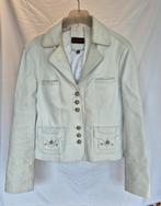 Wit leren jasje, Ophalen of Verzenden, Gedragen, Maat 42/44 (L), Wit