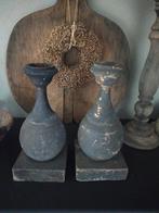 2 houten kandelaars aura Peeperkorn, Antiek en Kunst, Ophalen of Verzenden