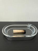 Vintage Chunky Postmodern Glazen Catchall Dienblad 1980s, Ophalen of Verzenden, Gebruikt, Ovaal, Overige materialen