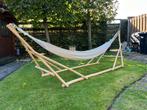 Mooie hangmat van bamboe. Makkelijk demontabel, Tuin en Terras, Ophalen, Zo goed als nieuw, Binnen