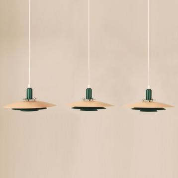 3 vintage Scandinavisch design LAMPEN roze groen Deens retro beschikbaar voor biedingen