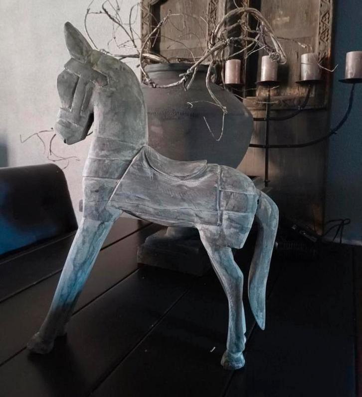 Paard hout XL, Antiek en Kunst, Kunst | Designobjecten, Ophalen of Verzenden