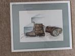 Aquarel in witte lijst, Ophalen