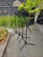 4 x microfoon statieven, Muziek en Instrumenten, Ophalen of Verzenden, Zo goed als nieuw, Microfoon
