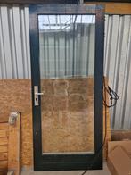 Glazen buitendeur 92 x 210 cm, 3 punts sluiting, Gebruikt, Deurkozijn, 150 tot 225 cm, Inclusief glas