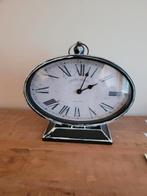 T.k. ovale tafel/hangklok metaal.

Werkt op 1 penlight AA, Ophalen