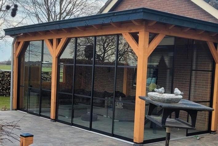 Steel look  profielen en strips voor schuifwand overkapping, Tuin en Terras, Overkappingen, Nieuw, Ophalen