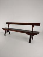 Victoriaanse pitch pine spoorwegbank – Halstead’s, Todmorden, Antiek en Kunst, Antiek | Meubels | Stoelen en Banken, Ophalen