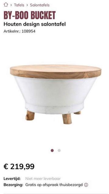 2 salontafels van By Boo Bucket beschikbaar voor biedingen