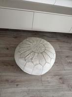 Marrakech Poef - Handgemaakt Leer, Ophalen, Gebruikt, Rond, Leer