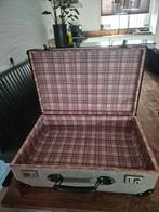 Vintage Koffer met Ruitjespatroon, Ophalen, Overige materialen, Gebruikt, Slot