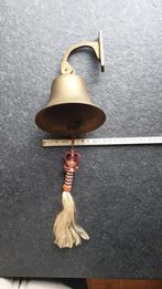 Scheepsbel / Kroegbel met mooi gevlochten koord, Ophalen of Verzenden, Gebruikt