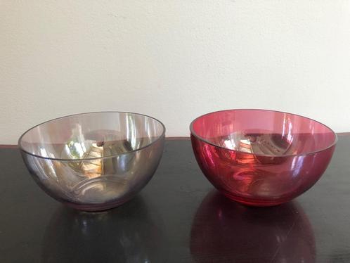 Set van twee Victoriaanse vingerkommen, antiek kristal, Antiek en Kunst, Antiek | Glas en Kristal, Ophalen of Verzenden