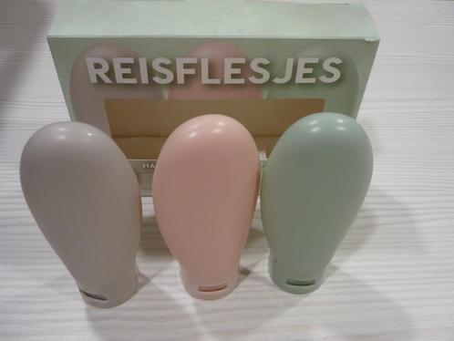 Nieuw 3 reisflesjes à 60ml, reis flesjes, flesje, Sieraden, Tassen en Uiterlijk, Toilettassen, Nieuw, Dame, Ophalen of Verzenden
