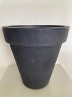 Grote ronde plantenbak / bloemenbak / tuin antraciet grijs, Kunststof, Minder dan 60 cm, Rond, Zo goed als nieuw