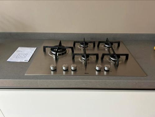 AEG gas kookplaat 5-pits HG755521, Witgoed en Apparatuur, Kookplaten, Gebruikt, Inbouw, Gas, 5 kookzones of meer, Ophalen