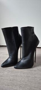 Enkellaarzen hoge hak maat 39, Kleding | Dames, Schoenen, Verzenden, Zo goed als nieuw, Zwart