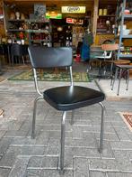 Gave vintage/ industriële jaren 60/70 zwart chrome stoel, Ophalen, Zwart, Vintage, ?