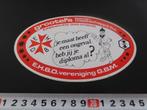 sticker ehv grootel's bouwmaatschappij EHBO vereniging GBM, Ophalen, Zo goed als nieuw, Bedrijf of Vereniging