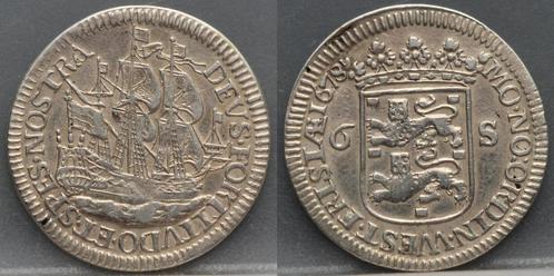 6 stuiver 1678 Scheepjesschelling Enkhuizen - West Friesland, Postzegels en Munten, Munten | Nederland, Losse munt, Overige waardes