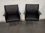 2 zwarte Design on Stock stoelen, Huis en Inrichting, Stoelen, Ophalen, Gebruikt, Zwart, Twee