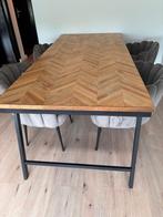 MOOIE GROTE EETKAMER TAFEL MET VISGRAAT BLAD, Huis en Inrichting, Tafels | Eettafels, Ophalen, 200 cm of meer, 50 tot 100 cm, Zo goed als nieuw
