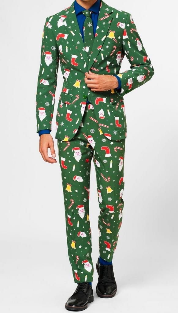Geweldig kerstpak Opposuits S, Kleding | Heren, Kostuums en Colberts, Zo goed als nieuw, Maat 46 (S) of kleiner, Ophalen of Verzenden