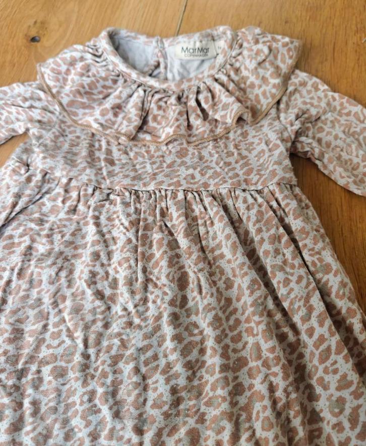 MarMar Copenhagen Jurkje 12m/1 jaar Leopard print, Kinderen en Baby's, Babykleding | Maat 86, Zo goed als nieuw, Meisje, Jurkje of Rokje