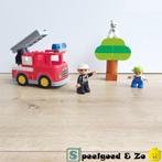 🚒 ZGAN | Lego Duplo Brandweertruck kat in boom | compleet, Ophalen of Verzenden, Zo goed als nieuw, Complete set, Duplo