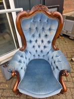 Mooie barok stoel met blauwe bekleding., Ophalen