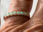 Gouden ring Opaal, Sieraden, Tassen en Uiterlijk, Ringen, Verzenden, Wit, Zo goed als nieuw, 17 tot 18