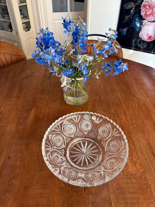 Fruitschaal Bohemia loodkristal, Huis en Inrichting, Woonaccessoires | Schalen en Manden, Zo goed als nieuw, Schaal, Rond, Ophalen of Verzenden