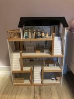 Petite Amélie Houten Poppenhuis Zwart, grijs en wit, Kinderen en Baby's, Speelgoed | Houten speelgoed, Ophalen, Gebruikt