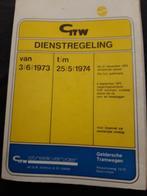 dienstregeling GTW autobusbedrijf seizoen 1973 - 1974, Verzamelen, Spoorwegen en Tramwegen, Ophalen of Verzenden, Zo goed als nieuw
