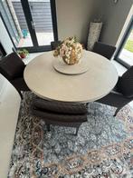 ronde eettafel met 6 stoelen breede 170cm hoogte 75cm, Huis en Inrichting, Ophalen of Verzenden, Gebruikt, 4 tot 6 stoelen